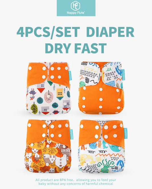 4 Pack Washable&Reusable Absorbent diaper
